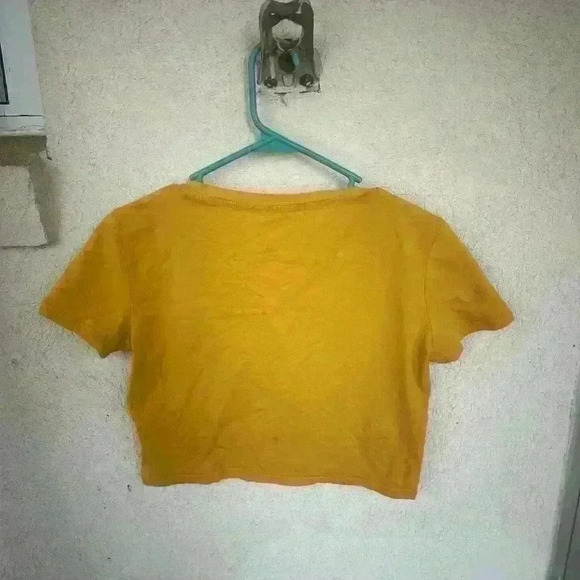 Cropped eyeball graphic tee. Size large. Sequins - Picture 3 of 5